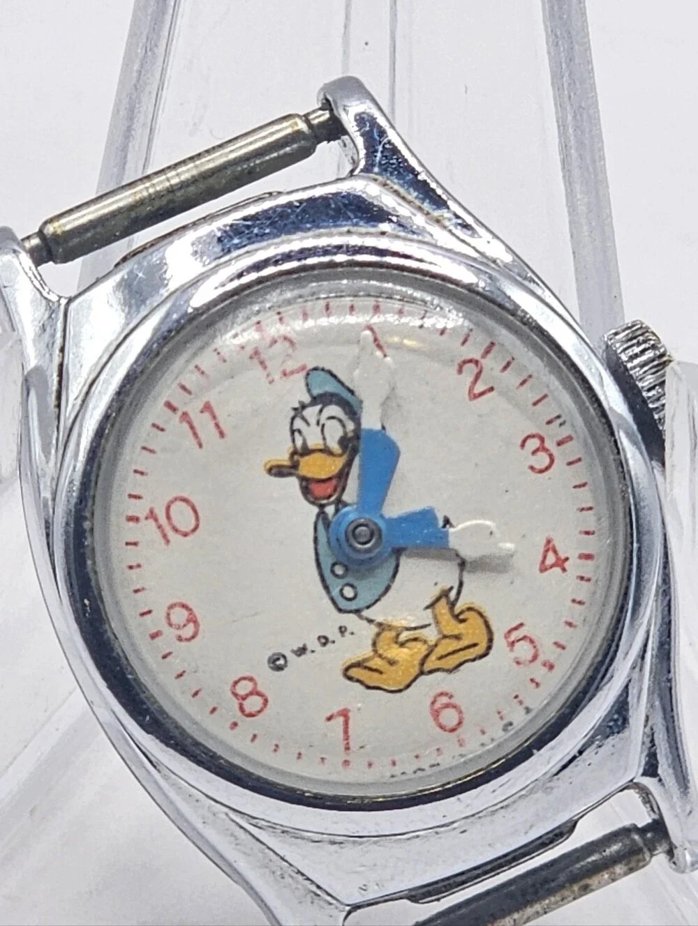 Rare 1955 US Time WDP Donald Duck Manually Wound Wristwatch Running/Working